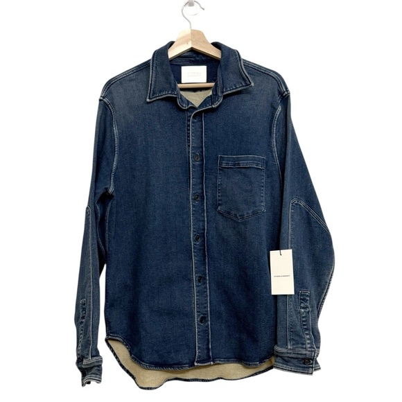NWT Citizens Of Humanity Luca Bucket Eye Shirt Jacket Shacket Indigo BlueSize M - Picture 6 of 12